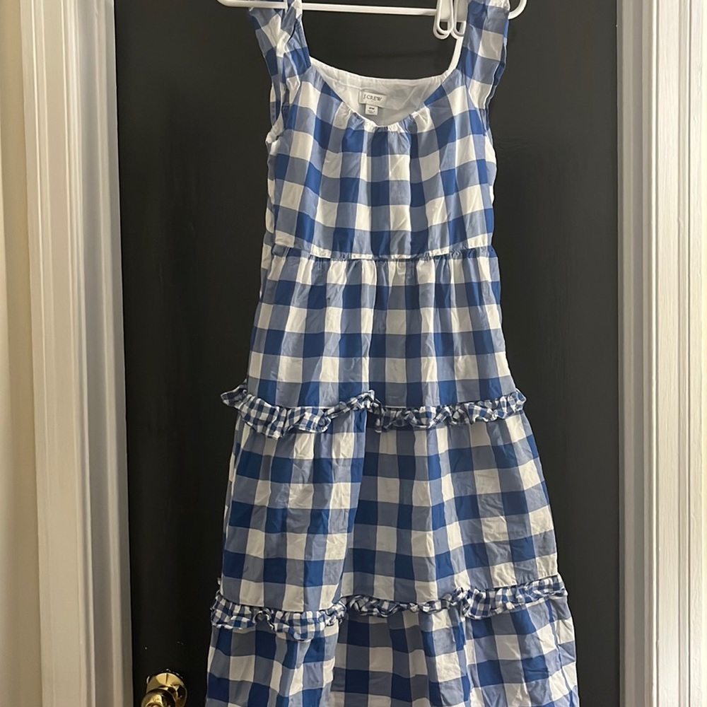 J. Crew blue and white cotton summer dress - washed, never worn